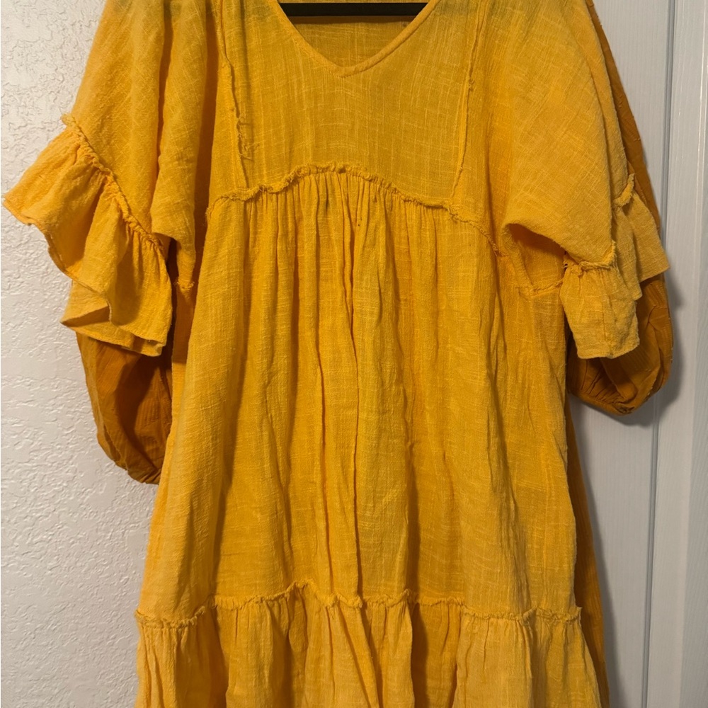 Rove Yellow Ruffled Dress - Picture 2 of 3